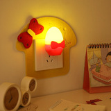 智能感应灯泡led创意光控卧室床头小夜灯 自动插座喂奶金蛋起夜灯