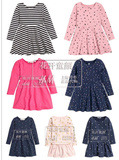 2折HM H&M上海正品童装代购 女童装女孩棉质印花长袖连衣裙16秋款