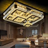 现代简约气泡柱长方形客厅水晶灯 创意大气LED遥控餐厅卧室吸顶灯
