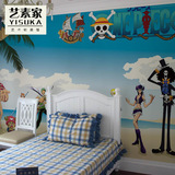 艺素家日本动漫海贼王定制大型手绘壁画卧室房间无缝墙纸壁纸墙纸