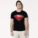 金属乐队 Superman超人 DC漫画超级英雄 男士短袖t恤 修身 白色