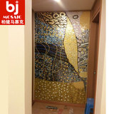 柏健马赛克拼图抽象画欧式拼花背景墙贴冰玉玻璃剪画餐厅玄关瓷砖