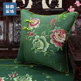 新中式古典刺绣花抱枕实木红木椅靠垫沙发床头靠包办公腰靠枕含芯