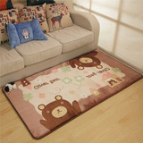 出口日本 棕色轻松熊地垫 瑜伽垫 床边卡通地毯 保护儿童防摔地毯
