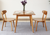 北欧风格餐桌日式正方形餐桌小户型现代简约纯实木白橡木桌包邮