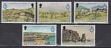英属 马恩岛 邮票 1980年 皇家地理协会 巨石 岩桥 风光 5全 全品