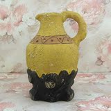 纯手工花瓶 陶瓷花瓶摆件 粗陶复古工艺花瓶 干花瓶 插花陶瓷花瓶