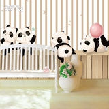 大型壁画 儿童宝宝房 电视背景墙纸壁纸无纺布客厅墙布 顽皮熊猫