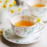 那些时光韩式骨瓷咖啡杯碟陶瓷花茶杯套装下午茶杯红茶杯茶具水杯