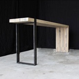 家用吧台桌实木简约loft客厅创意隔断咖啡高脚桌靠墙餐桌小户型