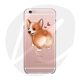 keman原创 萌宠狗狗柯基苹果手机壳iPhone6/6plus透明tpu保护套