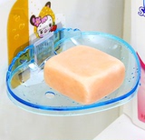 创意卫生间浴室用品魔力无痕强力吸附式粘贴式爱心沥水皂盒肥皂盒