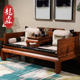 新中式红木沙发 刺猬紫檀实木罗汉床 明清古典客厅贵妃椅家具
