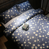韩式小卡通全棉四件套 春夏季1.8m床被套床单床笠床上用品1.2米3