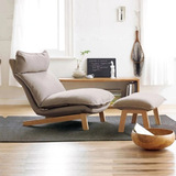日式沙发椅布艺单人折叠可调角度沙发小户型沙发懒人午睡沙发双人