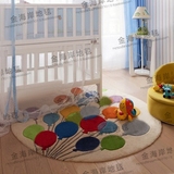 时尚彩色气球卡通儿童地毯客厅卧室床边玄关地毯电脑椅圆形地毯