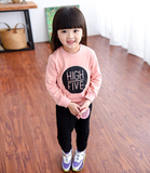 2016女童套装春外贸新款薄韩版宝宝儿童长袖卫衣休闲裤子两件套潮