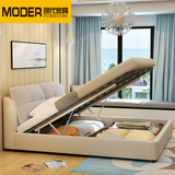 布艺床可拆洗 现代简约双人床1.8米布床 1.5米软床 小户型软包床