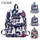 新款旅行包中小学生书包4-5-6年级女童帆布双肩背包韩版儿童书包
