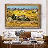 大芬纯手绘风景临摹世界名画家梵高油画作品(丰收)田园客厅挂画1