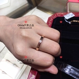 香港代购 卡地亚玫瑰金婚戒 带钻戒指 窄款男女对戒 B4086458