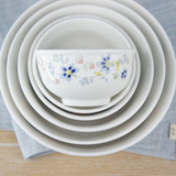碗碟套装陶瓷器韩式骨瓷餐具家用微波炉汤碗盘勺包邮大面碗耐高温