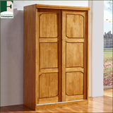一方木香柏木两门实木移门衣柜 1.2米1.8米推拉两门三门 中式衣柜