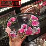 VS维多利亚的秘密 玫瑰花透明贝壳化妆包收纳包 香港专柜正品代购