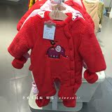 好孩子童装专柜正品 2015秋冬好孩子婴儿款红色夹夹棉连身衣