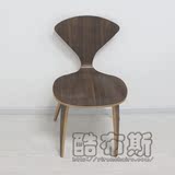 Cherner side chair弯曲实木餐椅 线条餐椅 休闲椅 电脑椅
