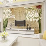 欧式立体无纺布墙纸 客厅卧室电视背景墙壁纸 3D手绘花卉墙纸壁画