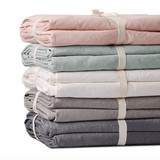 简约日式水洗棉床单 床笠 单件纯棉床垫套1.5m床1.8m床防滑保护套