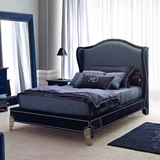 AJ爱家 高档美式布艺床简约现代双人床软包床1.8米欧式大床婚床