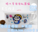 创意机器猫日式陶瓷碗卡通特大号微波炉碗泡面碗面杯饭盒带盖勺筷