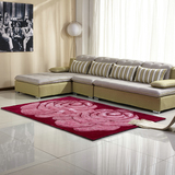 巴黎之秋 超细金丝3D立体玫瑰花地毯 客厅地毯 卧室茶几地毯地垫