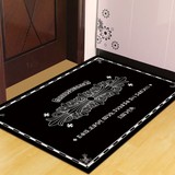 卡通方形地毯卧室床边厨房防滑水洗地毯地垫可定制图案尺寸