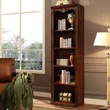 美式实木单个五层书柜书房自由组合书橱收纳储物柜书架陈列柜包邮