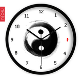 挂表 创意太极八卦艺术水墨中国风客厅钟表时钟挂钟静音石英钟