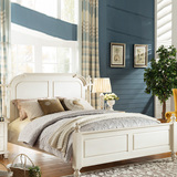 美式的床新婚公主实木现货简约现代美式床白色欧式 雕花床 双人床
