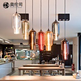 个性创意复古单头铁艺玻璃吊灯工业风北欧宜家简约餐厅咖啡厅吊灯