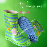 春夏 特价儿童雨鞋男童宝宝防滑雨靴迪士尼卡通水鞋乔治小猪雨鞋