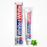 日本狮王牙膏WHITiE&WHITE特效美白牙膏清洁去黄牙垢烟渍150g包邮