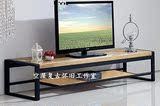 美式复古实木电视柜 粗犷铁艺电视柜 定做带抽屉电视桌客厅储物柜