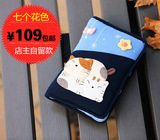 台湾进口可爱猫咪卡通棉女士多功能护照包机票包6.8寸电纸书掌阅