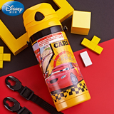 迪士尼汽车总动员保温杯带吸管闪电麦昆水壶儿童男不锈钢赛车水杯