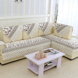 夏季布艺全棉外贸沙发垫韩式组合清新实木皮沙发坐垫客厅飘窗定制
