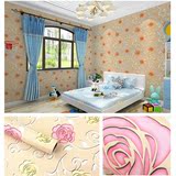 韩式田园碎花自粘防水壁纸现代大花温馨卧室客厅欧式PVC自贴墙纸