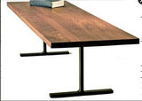 复古铁艺实木书桌简约电脑桌椅松木双人书桌写字台办公桌工作桌子