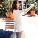 现货Cherrykoko韩国代购女装 春中长款纯色短袖T恤MA171601