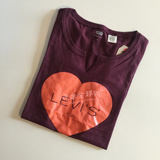 美国直邮代购 李维斯 Levi's 女士 纯棉 logo 印花 百搭 短袖 T恤